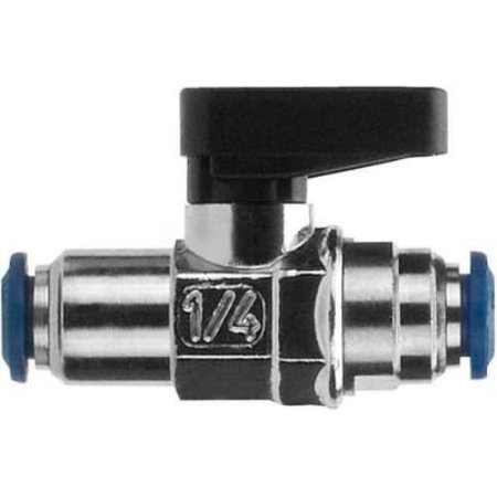 ALPHA TECHNOLOGIES AIGNEP Mini Ball Valve 86320-02-02, 1/8" Tube X 1/8" Tube - Min Qty 6 86320-02-02